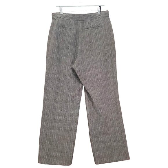 KIM ROGERS Women Pants SZ 18 Relax Wide Leg Plaid Dark Academia Brown Pockets - Picture 2 of 5